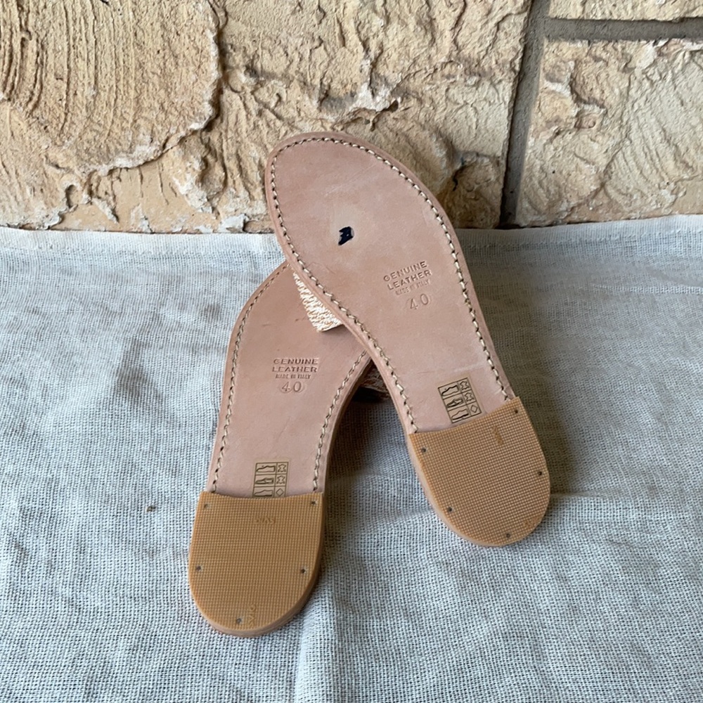 Samuji Leather Slide Sandles Size 40 NWOT New - Picture 10 of 12